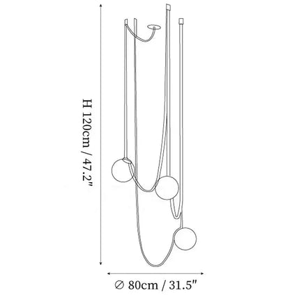 Hanglamp Leren Kabel Glazen Bol E27 Cognac Bruin Woonkamer Eetkamer Hal Postmodern Design 1 3 5 7 Bollen