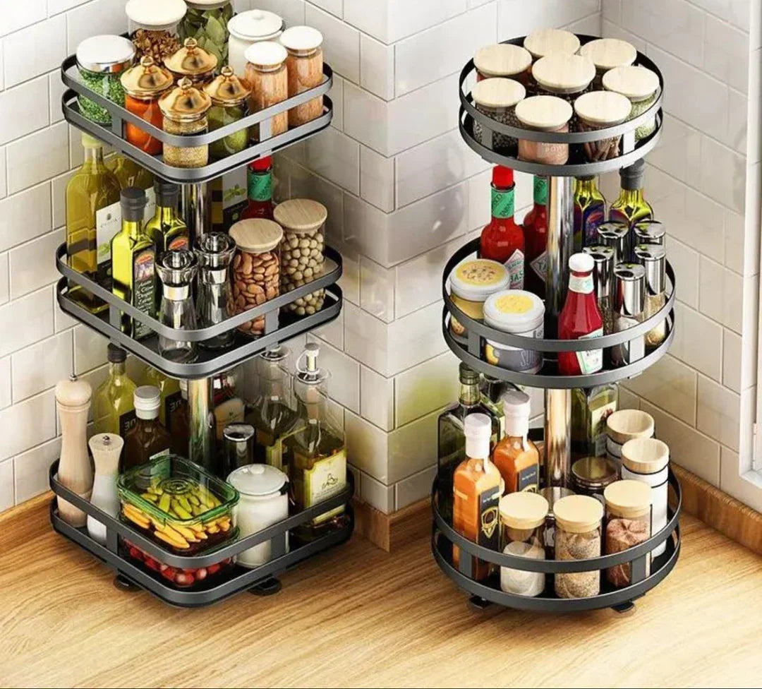 Draai-Organizer 360° – Roterende Kast- en Keuken Organizer voor Badkamer & Voorraadkast