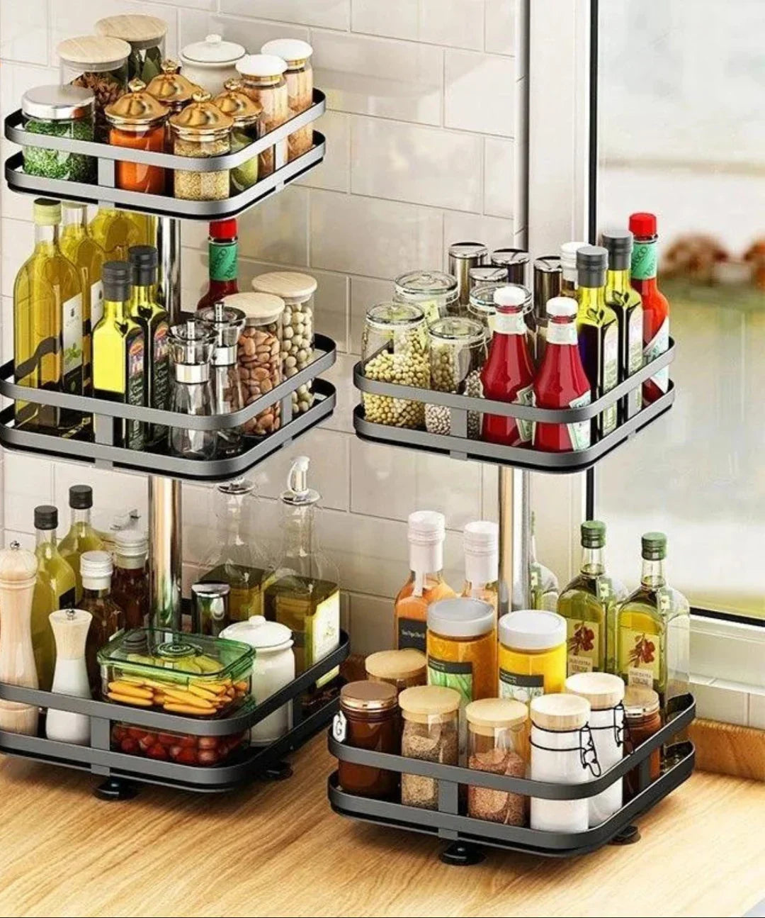 Draai-Organizer 360° – Roterende Kast- en Keuken Organizer voor Badkamer & Voorraadkast