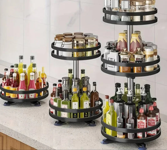 Draai-Organizer 360° – Roterende Kast- en Keuken Organizer voor Badkamer & Voorraadkast