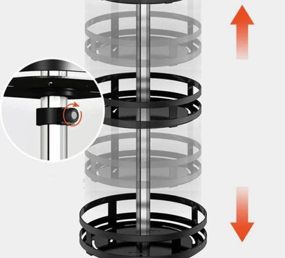 Draai-Organizer 360° – Roterende Kast- en Keuken Organizer voor Badkamer & Voorraadkast