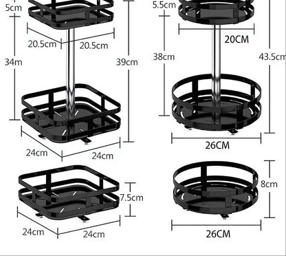 Draai-Organizer 360° – Roterende Kast- en Keuken Organizer voor Badkamer & Voorraadkast