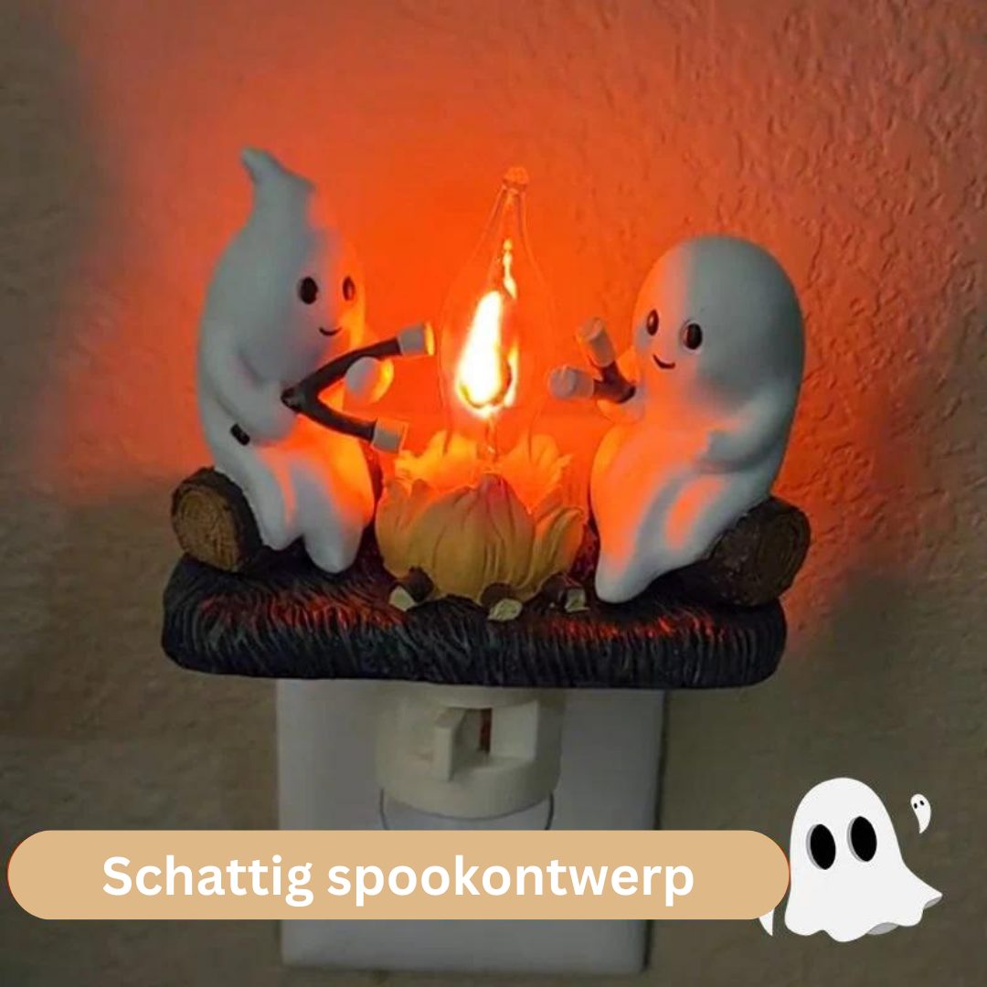 Spookvlam Nachtlampje met Kampvuureffect – Uniek LED Sfeerlicht met Flikkerende Gloed voor Kinderen en Volwassenen