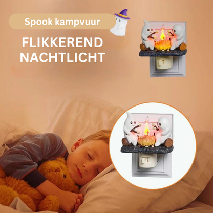 Spookvlam Nachtlampje met Kampvuureffect – Uniek LED Sfeerlicht met Flikkerende Gloed voor Kinderen en Volwassenen
