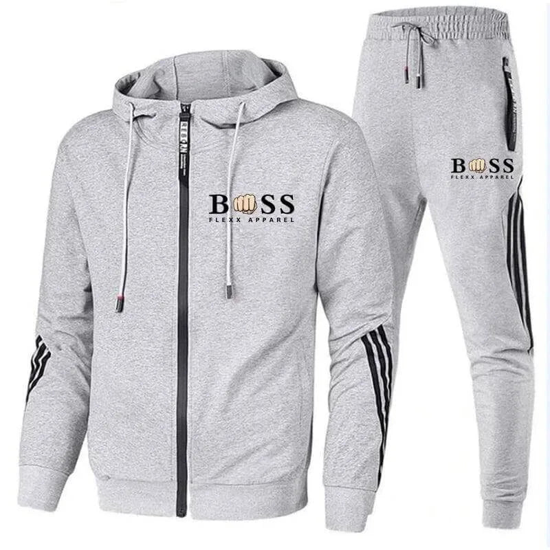 Sportanzug met hoodie en elastische tailleband