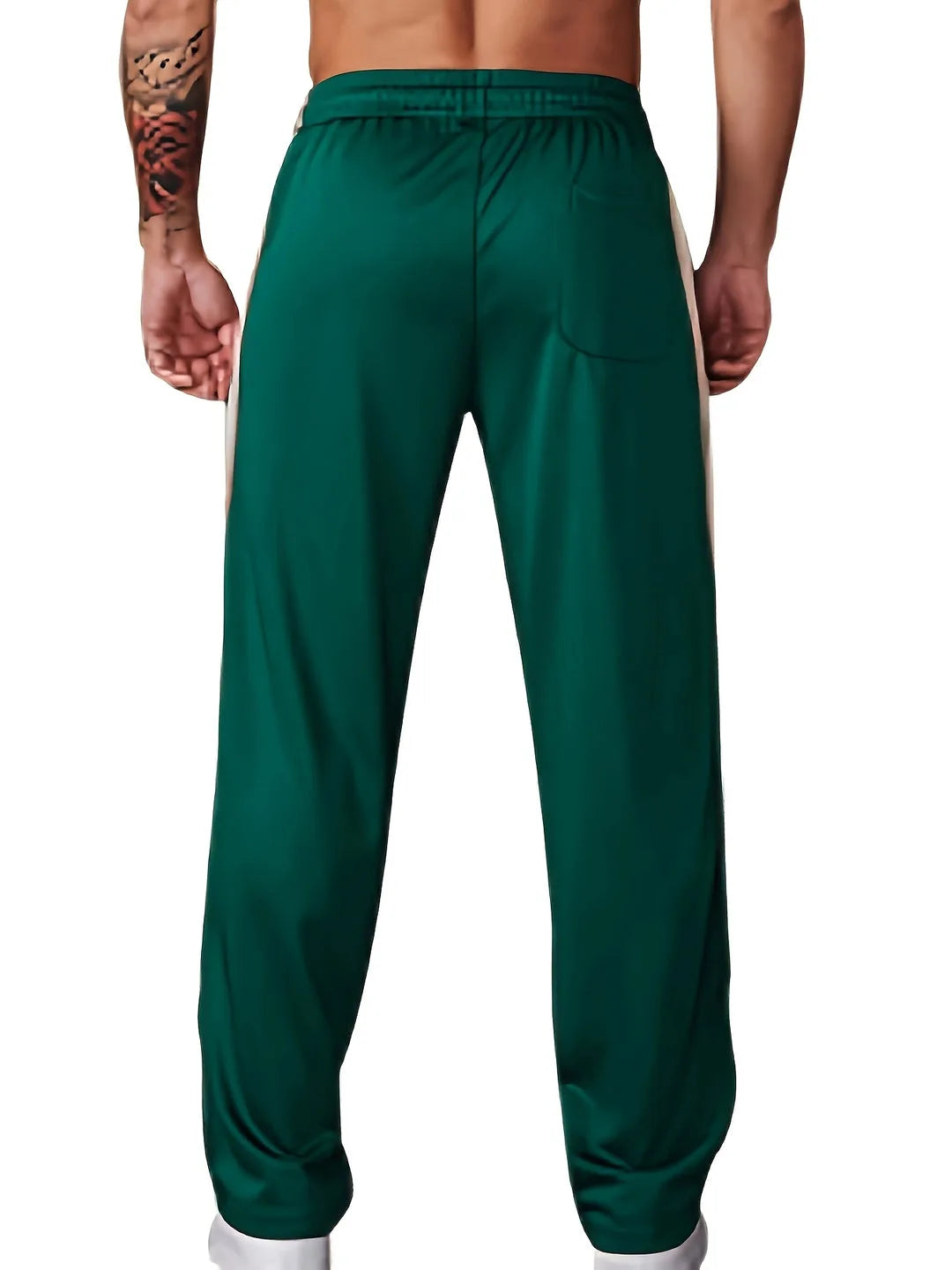 Sportbroek met elastische tailleband en zijstrepen