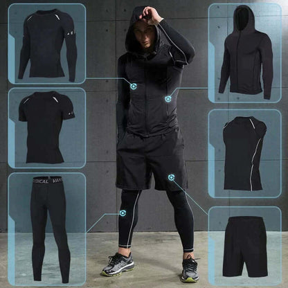Heren Trainingspak Sneldrogend Elastisch Sportoutfit