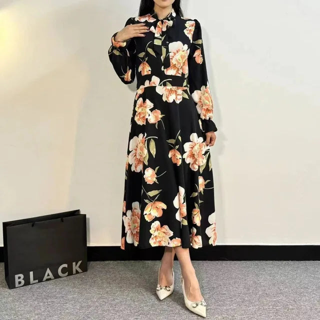 Lente Jurk met Bloemen Grote Maten Chiffon Vrouwendress - StudioMarella