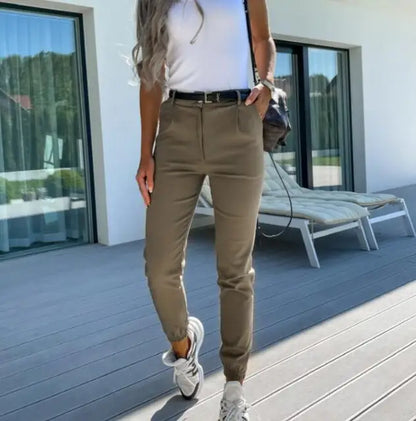 Hoge Taille Damesspijkerbroek Trendy Stijl