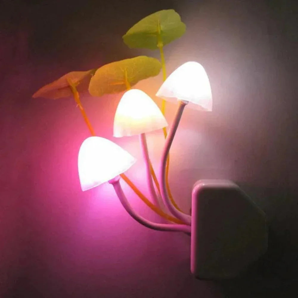 Sprookjesachtig Paddenstoel Nachtlampje met Lichtsensor en Energiezuinige LED-verlichting