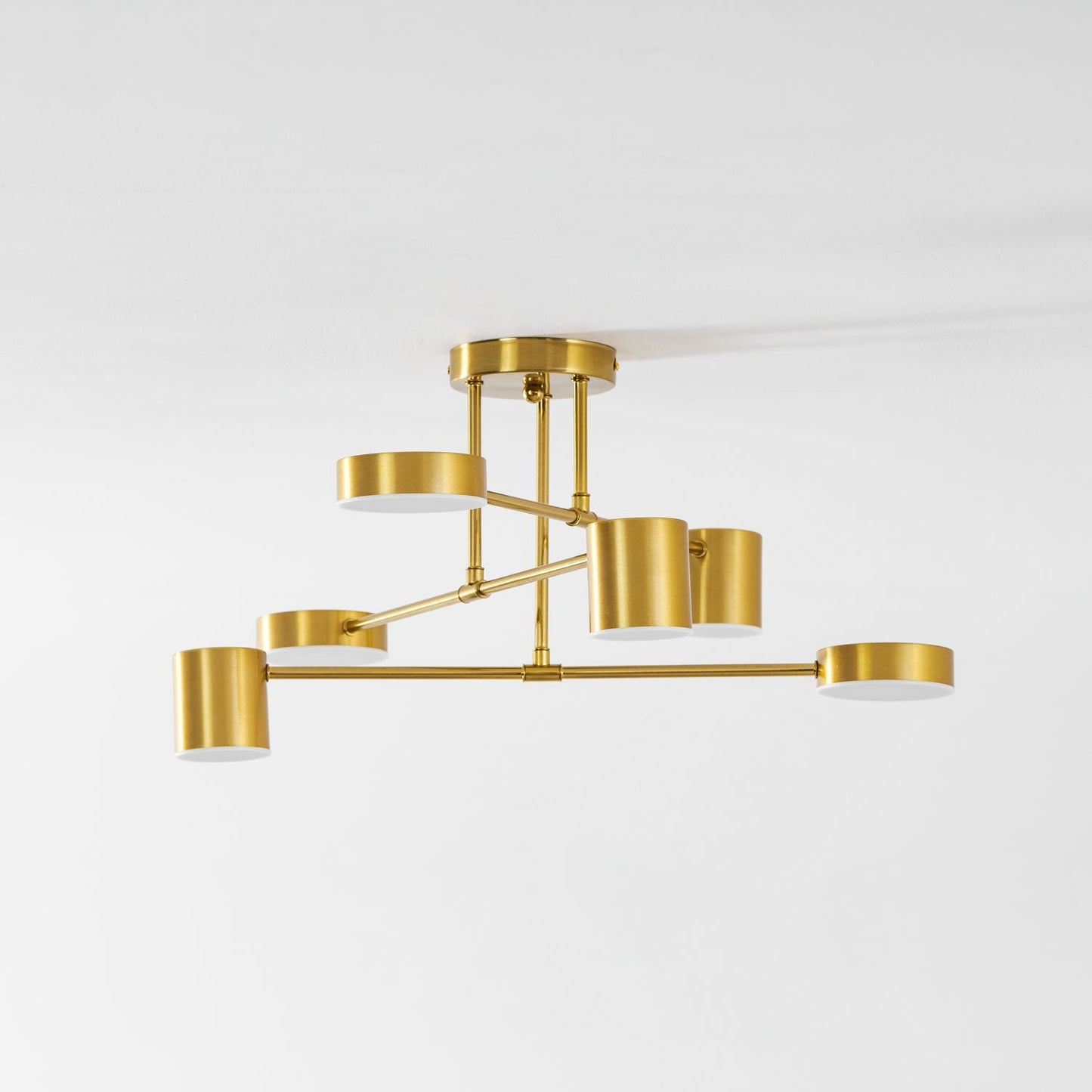 Sputnik Plafondlamp 6-armen LED Metalen Frame Ø57cm Goud Zwart Wit 36W dimbaar Mid-Century Scandinavische eetkamer woonkamer entree modern design