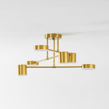 Sputnik Plafondlamp 6-armen LED Metalen Frame Ø57cm Goud Zwart Wit 36W dimbaar Mid-Century Scandinavische eetkamer woonkamer entree modern design