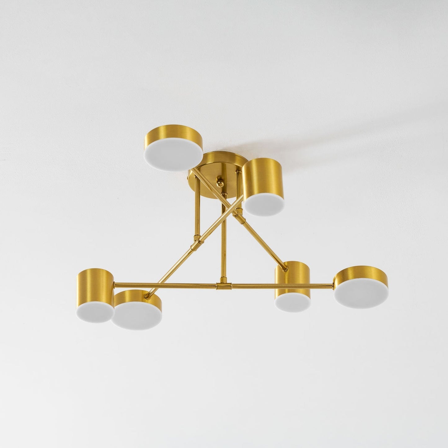 Sputnik Plafondlamp 6-armen LED Metalen Frame Ø57cm Goud Zwart Wit 36W dimbaar Mid-Century Scandinavische eetkamer woonkamer entree modern design