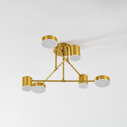 Sputnik Plafondlamp 6-armen LED Metalen Frame Ø57cm Goud Zwart Wit 36W dimbaar Mid-Century Scandinavische eetkamer woonkamer entree modern design