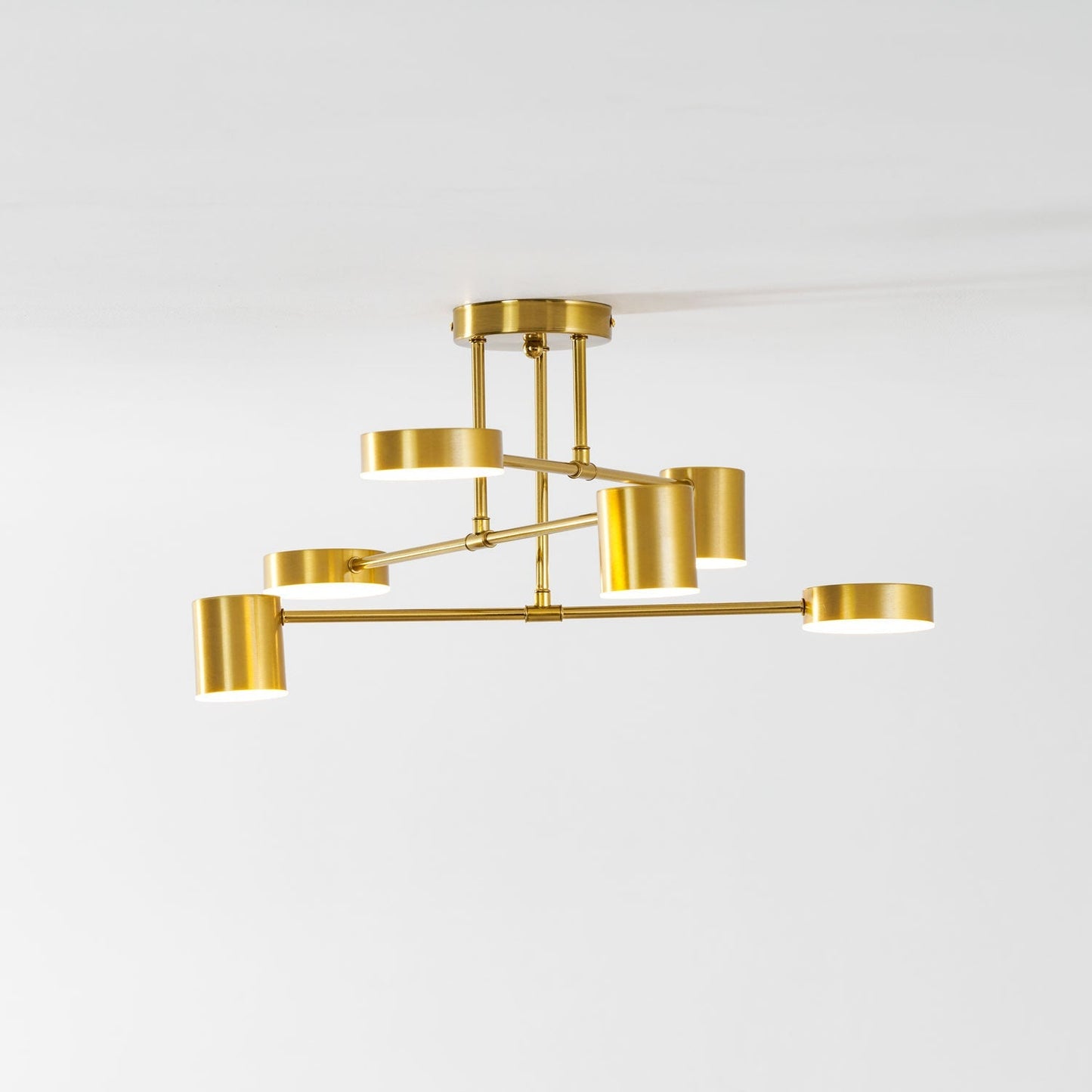 Sputnik Plafondlamp 6-armen LED Metalen Frame Ø57cm Goud Zwart Wit 36W dimbaar Mid-Century Scandinavische eetkamer woonkamer entree modern design