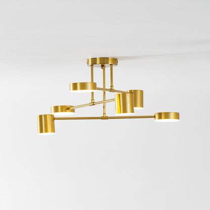 Sputnik Plafondlamp 6-armen LED Metalen Frame Ø57cm Goud Zwart Wit 36W dimbaar Mid-Century Scandinavische eetkamer woonkamer entree modern design