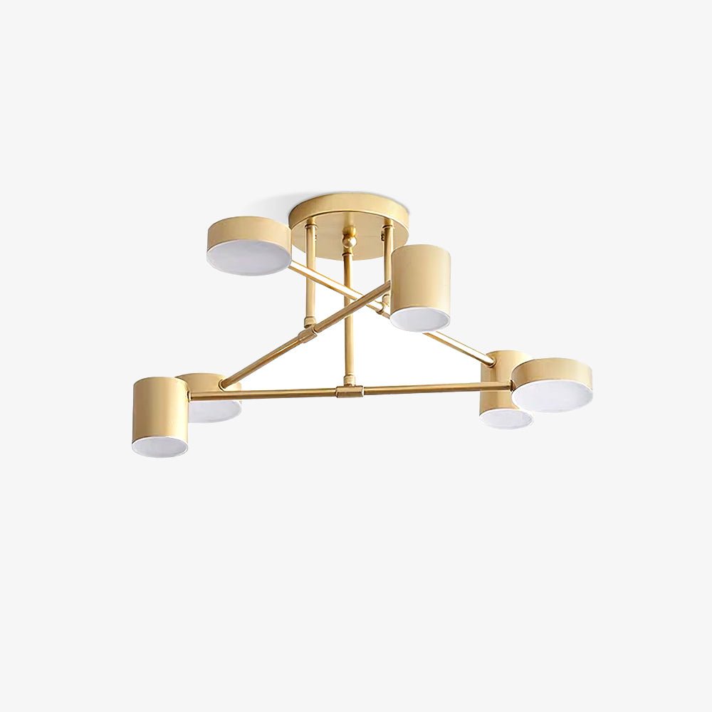 Sputnik Plafondlamp 6-armen LED Metalen Frame Ø57cm Goud Zwart Wit 36W dimbaar Mid-Century Scandinavische eetkamer woonkamer entree modern design