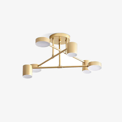 Sputnik Plafondlamp 6-armen LED Metalen Frame Ø57cm Goud Zwart Wit 36W dimbaar Mid-Century Scandinavische eetkamer woonkamer entree modern design