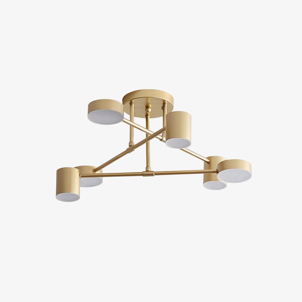 Sputnik Plafondlamp 6-armen LED Metalen Frame Ø57cm Goud Zwart Wit 36W dimbaar Mid-Century Scandinavische eetkamer woonkamer entree modern design