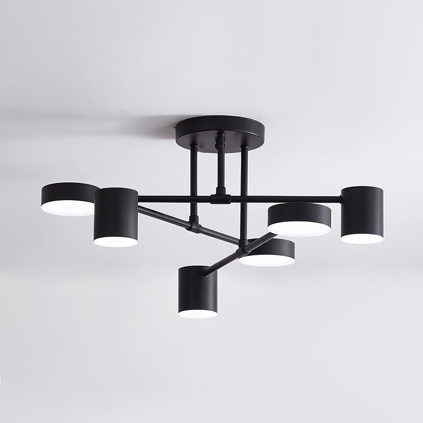 Sputnik Plafondlamp 6-armen LED Metalen Frame Ø57cm Goud Zwart Wit 36W dimbaar Mid-Century Scandinavische eetkamer woonkamer entree modern design