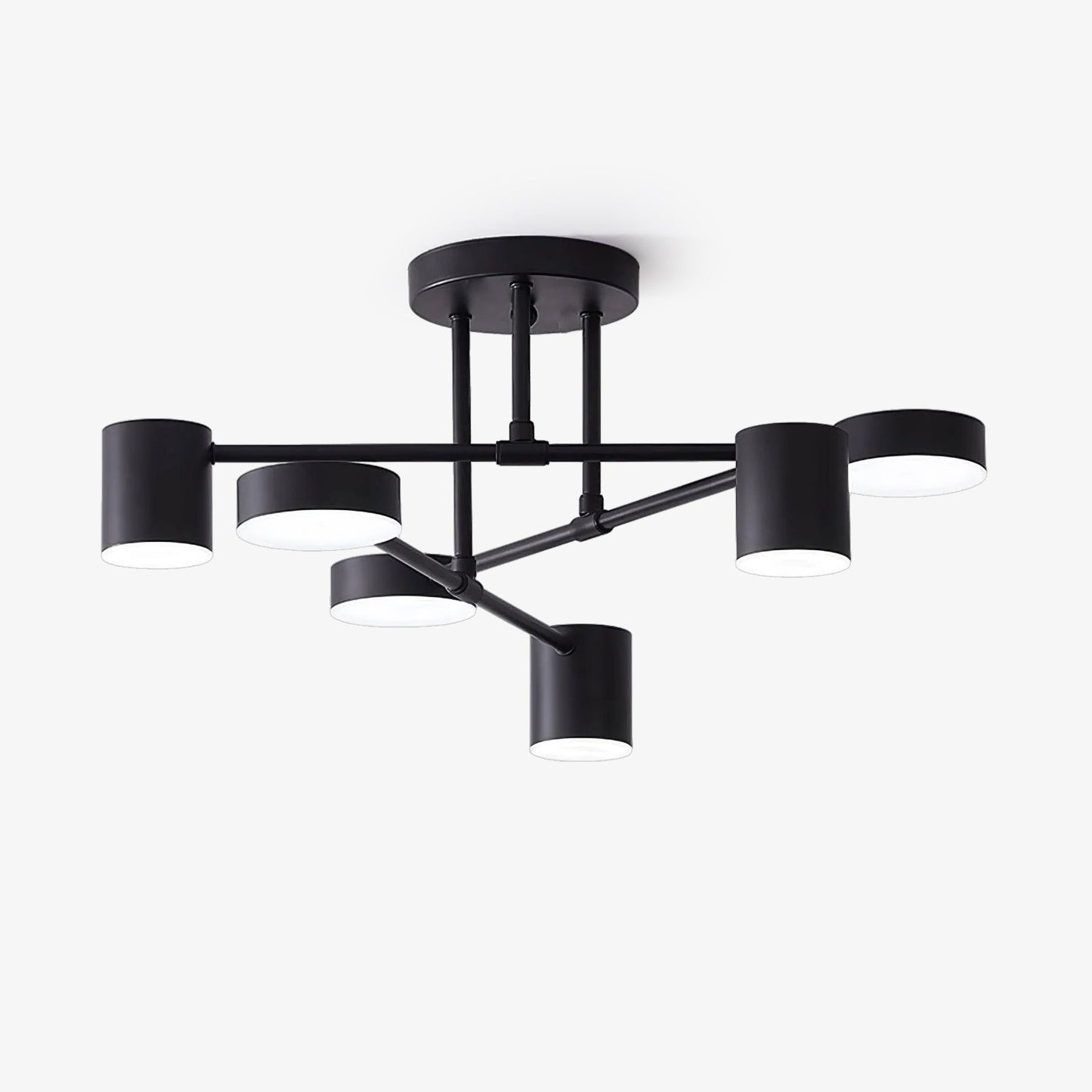 Sputnik Plafondlamp 6-armen LED Metalen Frame Ø57cm Goud Zwart Wit 36W dimbaar Mid-Century Scandinavische eetkamer woonkamer entree modern design