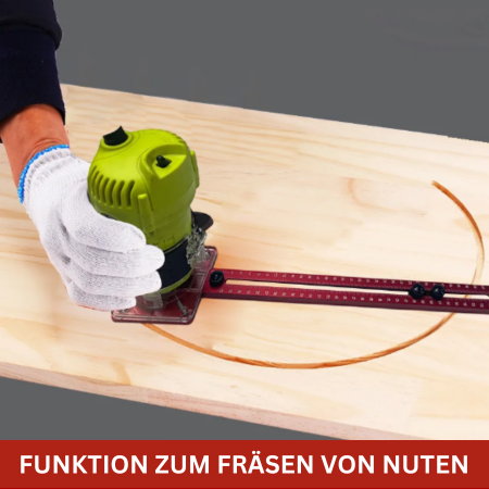 Verstelbare Freeshouder 3-in-1 voor Houtbewerking Aluminium Groefsnijder Tool