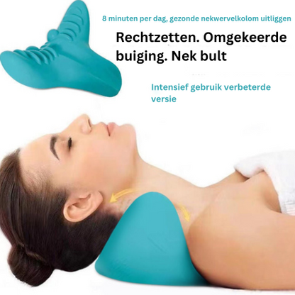 Nekmassagekussen Ergonomisch EVA Blauw 21.5x20x11cm Nekstretch Ontspanning