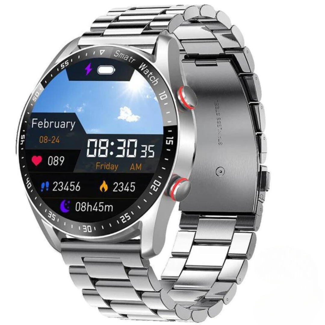 Smartwatch met Lautsprecher, Bluetooth en Fitnessfuncties – Luxe Design voor Sport en Dagelijks Gebruik