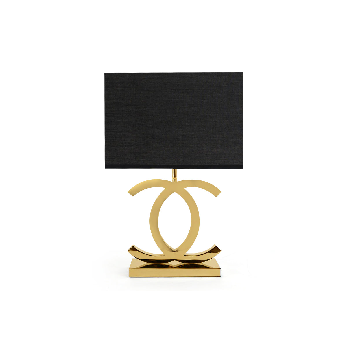 Roestvrij Stalen Tafellamp met Stoffen Kap – Luxe Designlamp Goud/Chroom met Zwart/Wit – E26/E27 Fitting – Ø36.5×H62cm