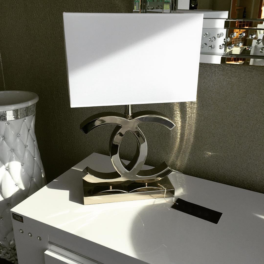 Roestvrij Stalen Tafellamp met Stoffen Kap – Luxe Designlamp Goud/Chroom met Zwart/Wit – E26/E27 Fitting – Ø36.5×H62cm