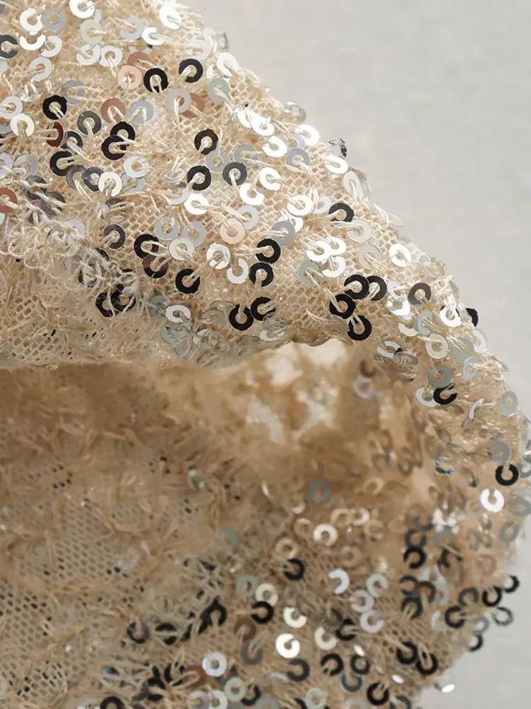 Glitter Jurk Mini Zonder Mouwen met Pailletten