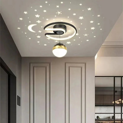 Dimbare LED plafondlamp met sterrenhemel effect en moderne design afwerking voor woonkamer en slaapkamer