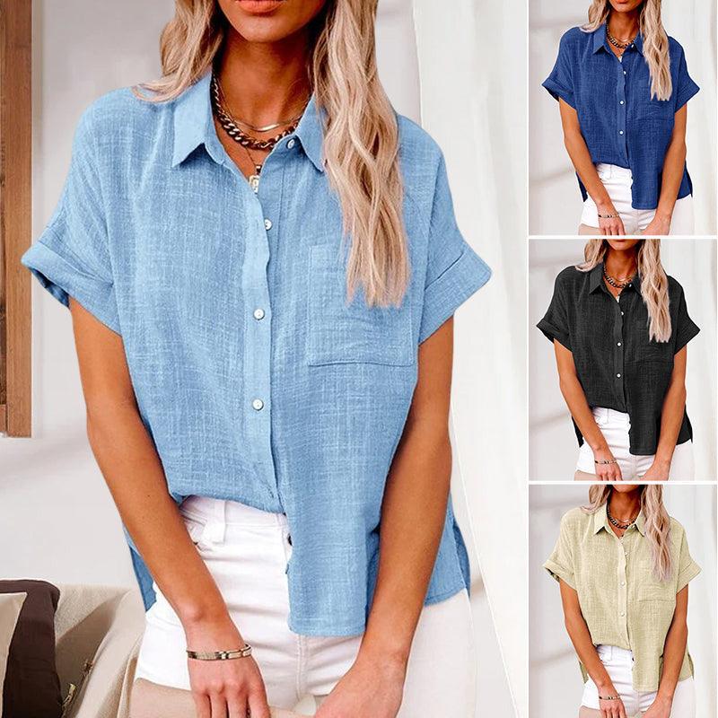 Vrouwelijke Zomerbloes Lichte en Losse Zomerkleding