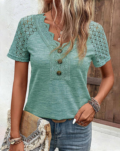 Vrouwelijke Lichte Pizzo Blouse