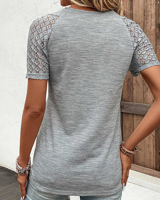 Vrouwelijke Lichte Pizzo Blouse