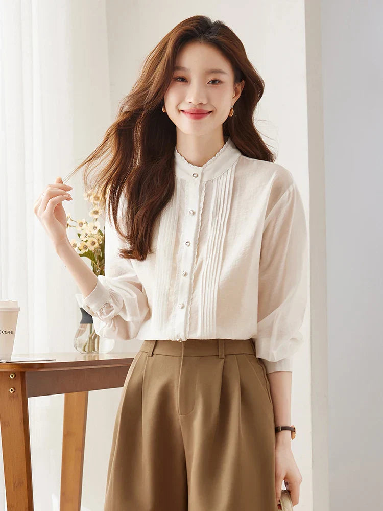 Dames Blouses Elegante Stijl Couture Kwaliteit