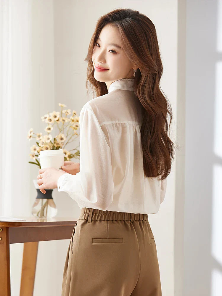 Dames Blouses Elegante Stijl Couture Kwaliteit