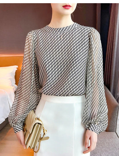 Vrouwelijke Chiffon Blouse Elegante Zomerkleding