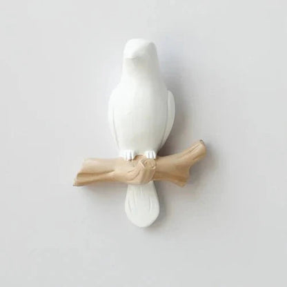 Decoratieve Wandkapstok met Vogelmotief – Stijlvol Harsontwerp voor Hal & Slaapkamer