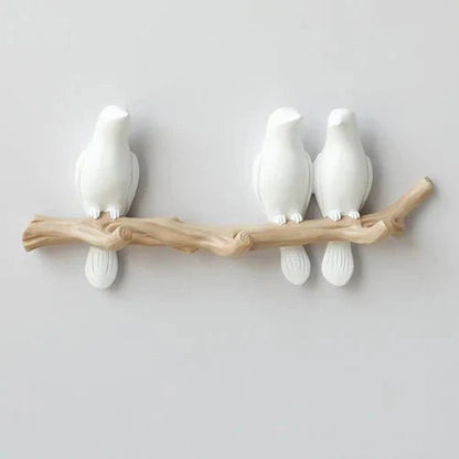 Decoratieve Wandkapstok met Vogelmotief – Stijlvol Harsontwerp voor Hal & Slaapkamer