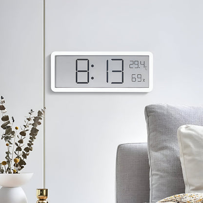 Digitale LED Wandklok met Temperatuur en Luchtvochtigheid 20cm Acryl Woonkamer Kantoor USB Klok Hygrometer
