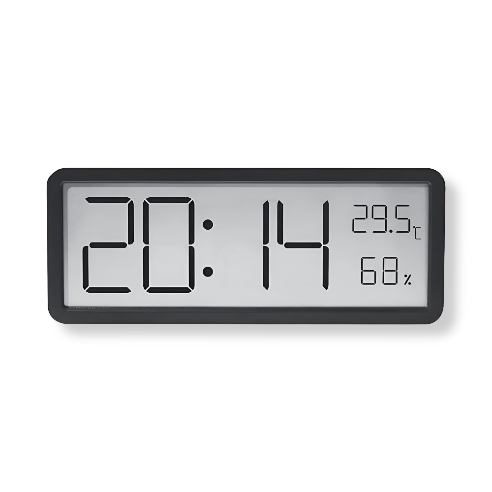 Digitale LED Wandklok met Temperatuur en Luchtvochtigheid 20cm Acryl Woonkamer Kantoor USB Klok Hygrometer