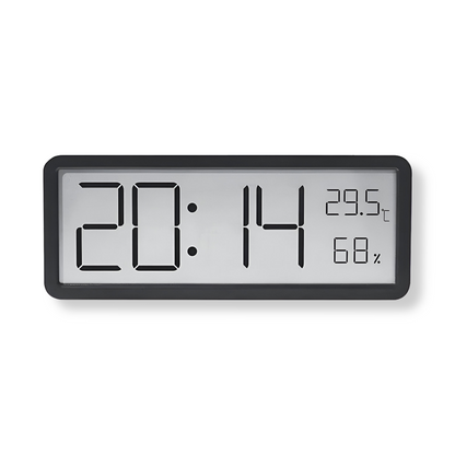 Digitale LED Wandklok met Temperatuur en Luchtvochtigheid 20cm Acryl Woonkamer Kantoor USB Klok Hygrometer