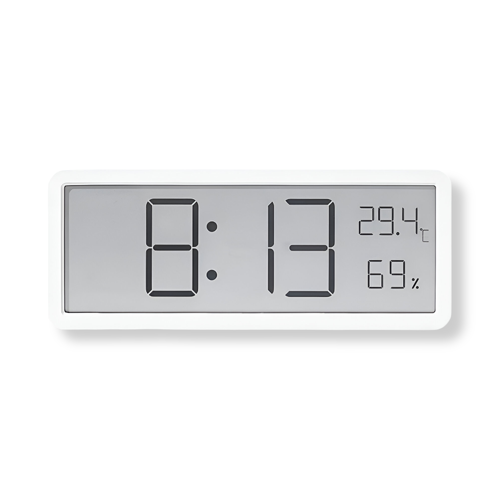Digitale LED Wandklok met Temperatuur en Luchtvochtigheid 20cm Acryl Woonkamer Kantoor USB Klok Hygrometer