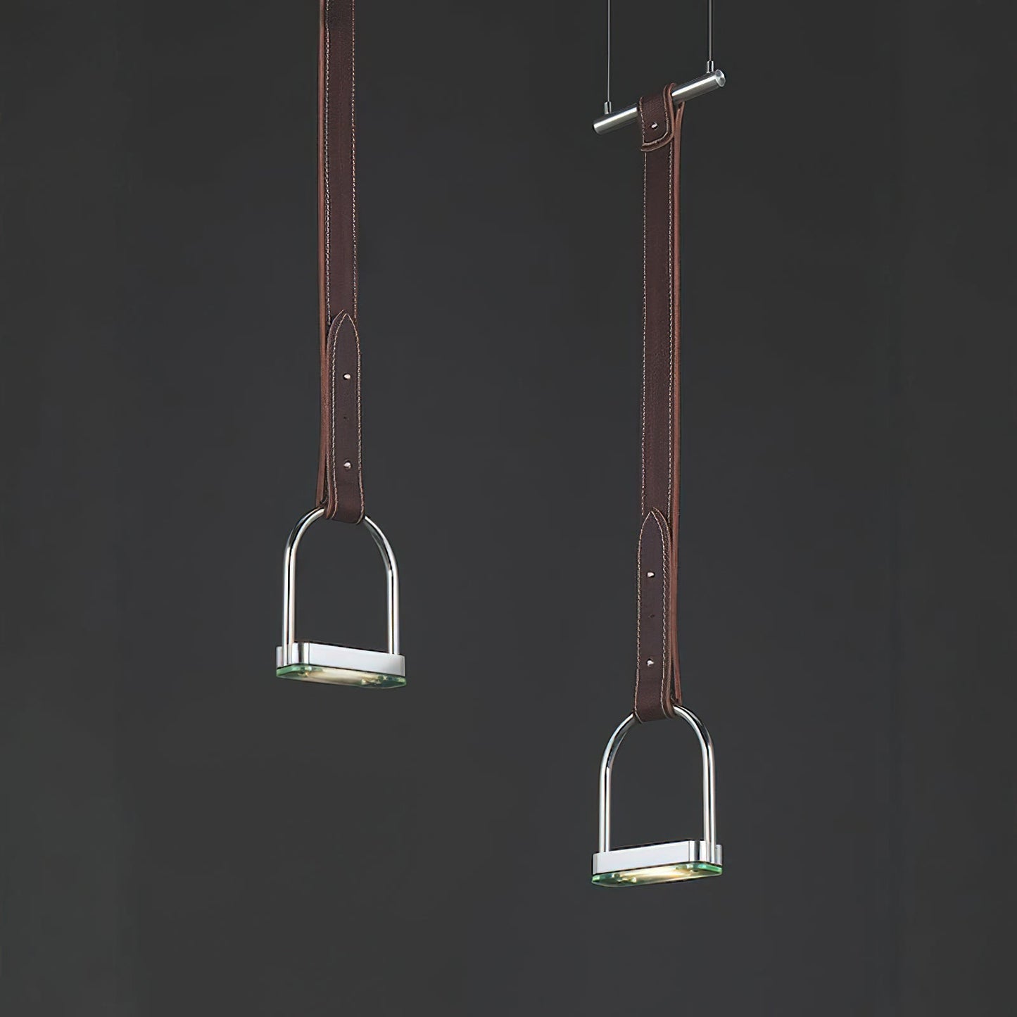 Hanglampen met Leren Riemen Industrieel Design Rustiek Metaal Nikkel voor Eetkamer Keukeneiland