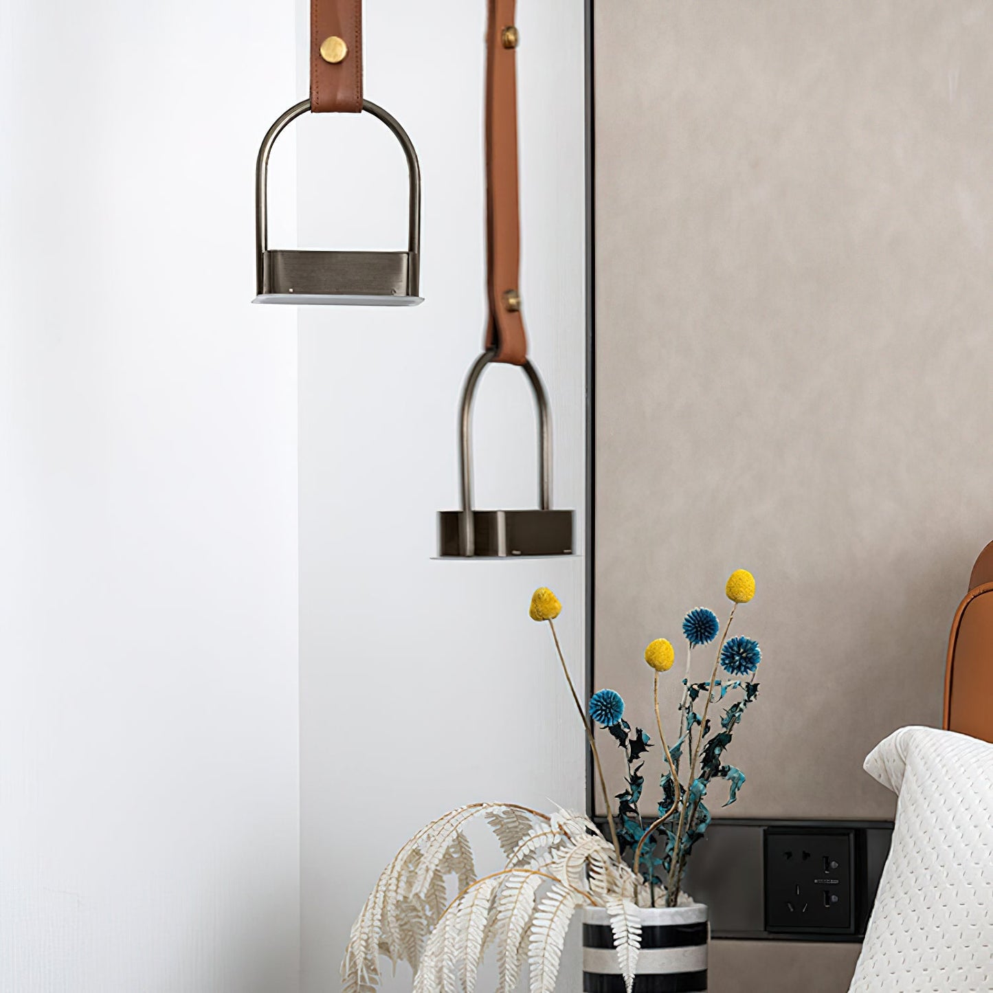Hanglampen met Leren Riemen Industrieel Design Rustiek Metaal Nikkel voor Eetkamer Keukeneiland