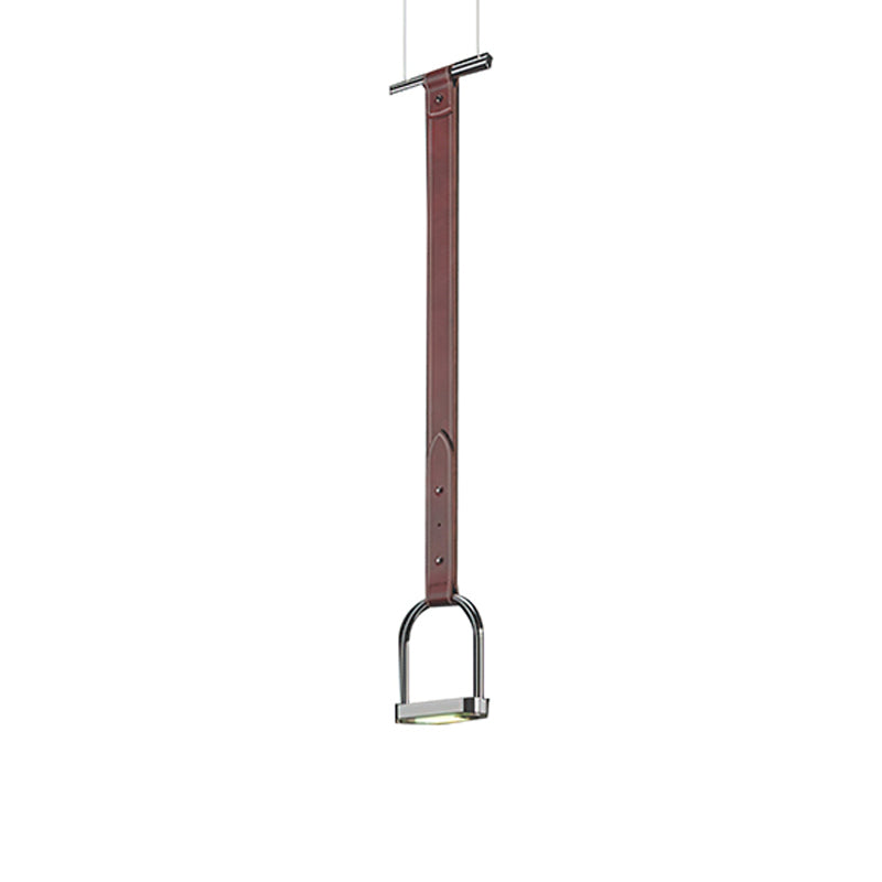 Hanglampen met Leren Riemen Industrieel Design Rustiek Metaal Nikkel voor Eetkamer Keukeneiland