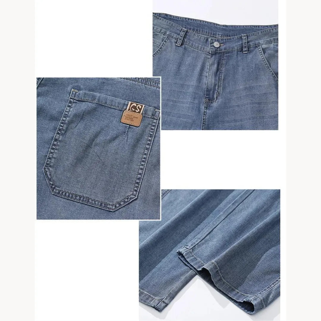 Straight leg broek met zijzakken