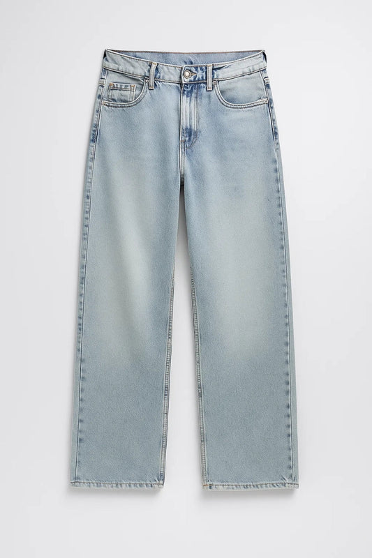 Dames Jeans Straight Fit Hoge Taille Casual - StudioMarella