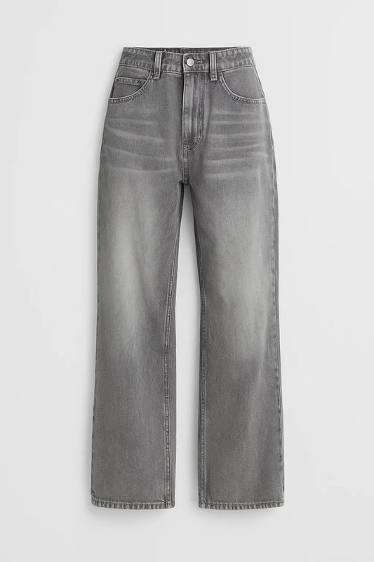 Dames Jeans Wide Leg Hoge Taille Rechte Pijpen Casual Stijl - StudioMarella